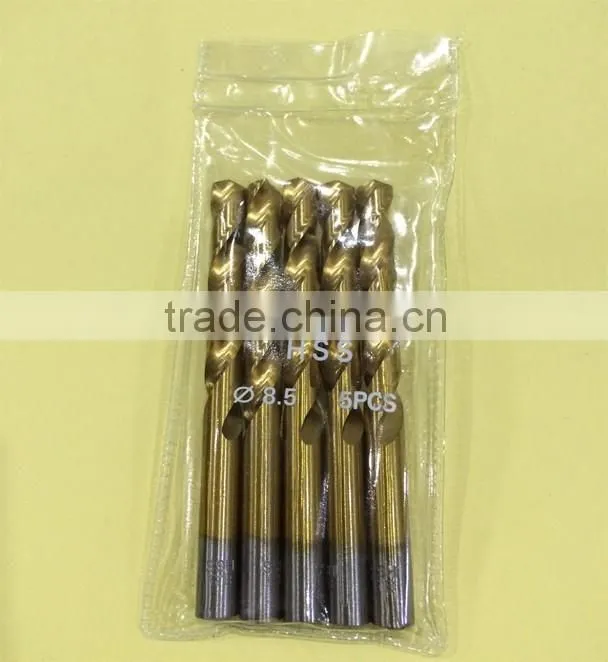 DIN338 titanium nitride coating metal twist drill bits