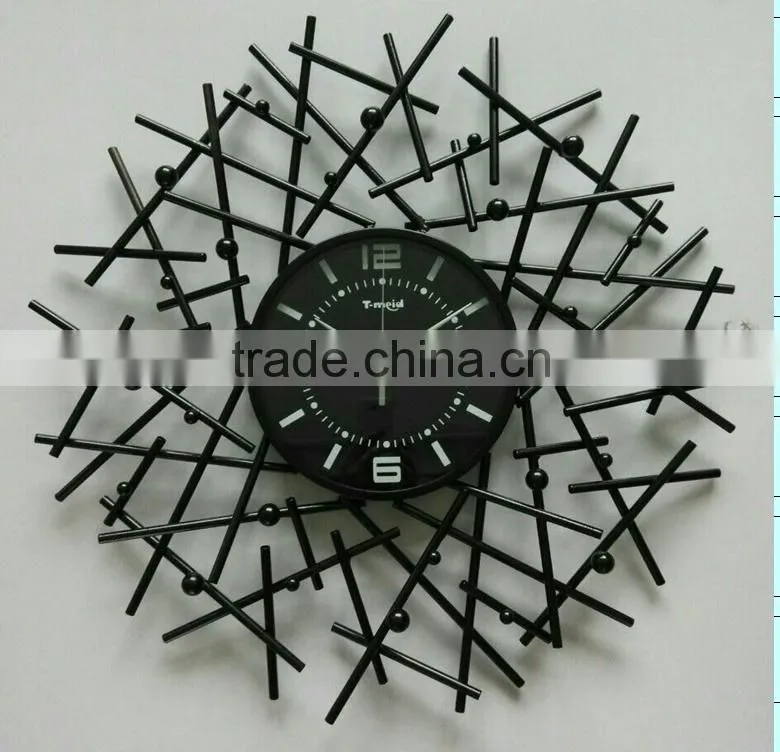 Christmas gift fashion wall clock metal wall clock home decor A battery wall clock Metal clock