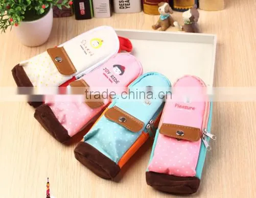 Korea style mini backpack shape pencil case made in china