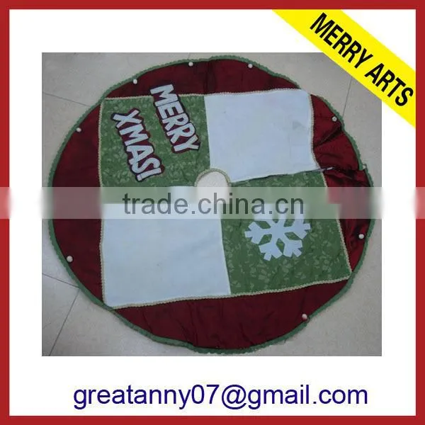 futian market yiwu china cheap green christmas sequin tree skirt