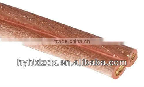 2 core transparent speaker cable for car audio and video