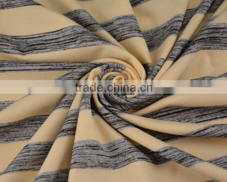 south cotton dress material polyester fibers horizontal stripe fabric