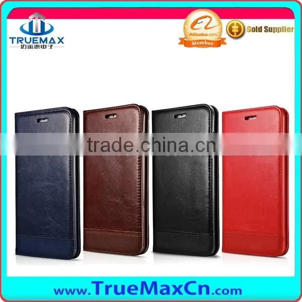 Open Right and Left Leather Phone Case with Holder for Google Nexus 5X Case Cover