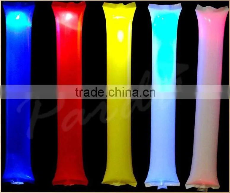 LED inflatable cheering sticks, plastic flashing thunder sticks