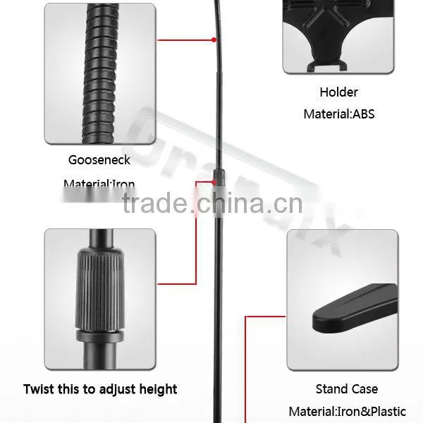 Universal flexible bedroom tablet floor stand