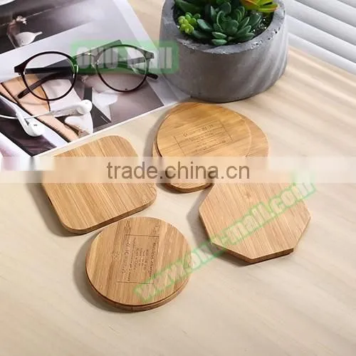 Special Bamboo Wood Wireless Charger for Smart Phones, QI Charger Pad Factory Price