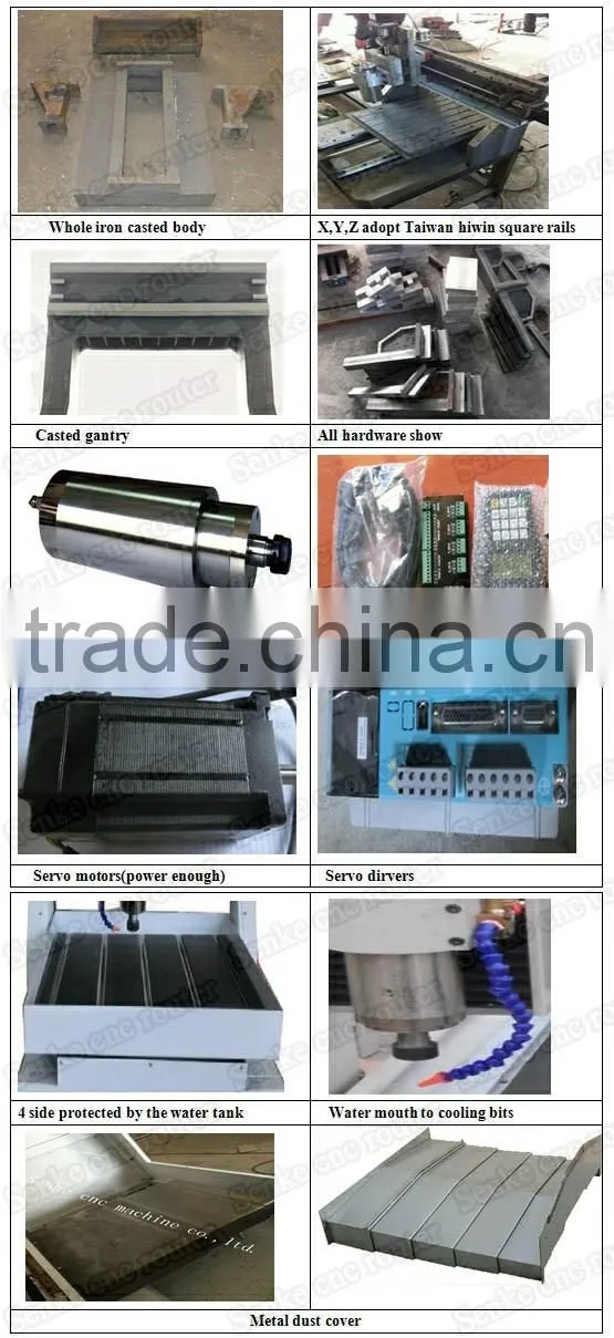 CNC milling machine for metal SKM-6013 double heads cooper metal engraving machine