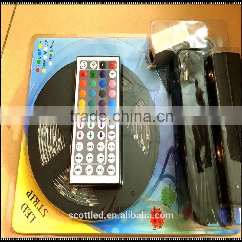 RGB LED Strip Lights 5M RGB strips+power supply+controller led strip set