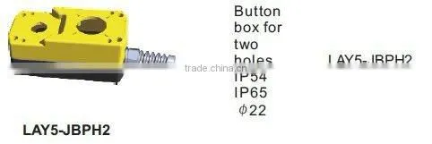 top selling 22mm two holes push button control box parts/accessories IP54/65 LAY5-JBPH2