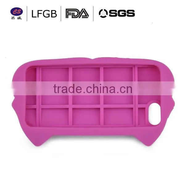 High quality and customized hot sale fox shape silicone cellphone case