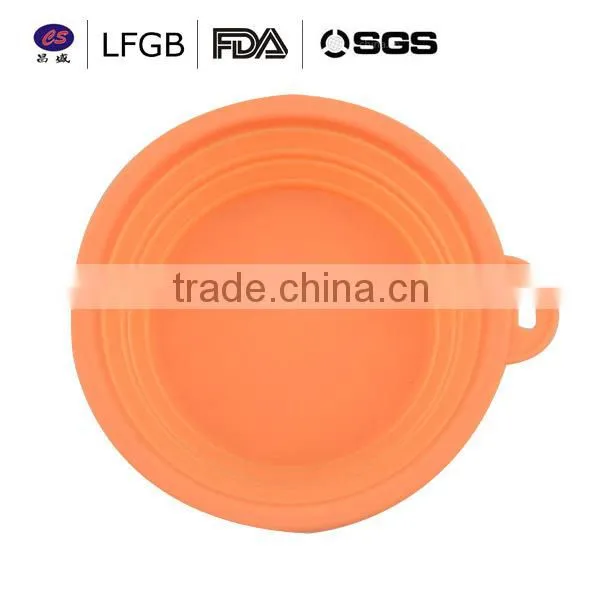 Wholesale round silicone pet bowls collapsible silicone pet bowl