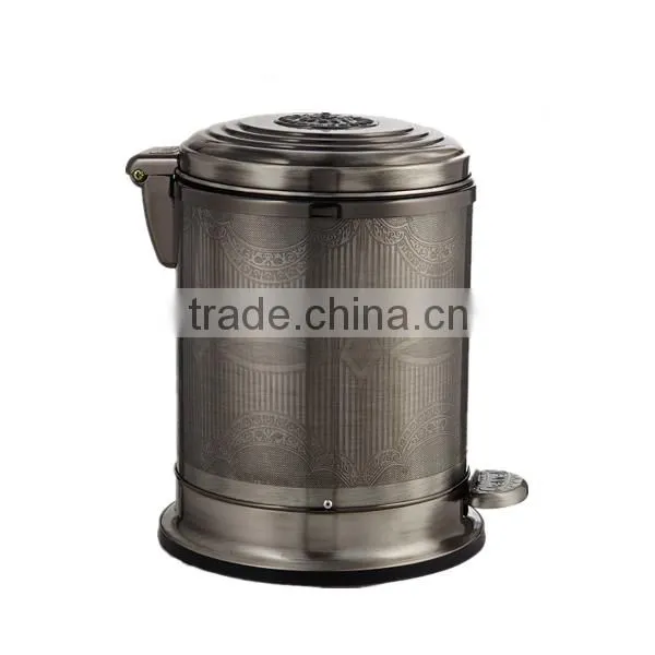 6L waste bin container price/small trash bin/metal garbage bin