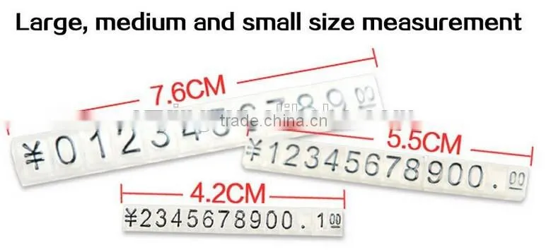 Plastic price tag display for Jewelry shop