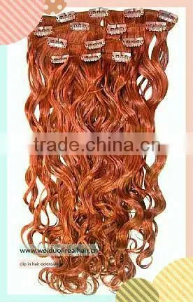 Wholesale beautiful brazilian clip in curly hair extensions 20inch for black women