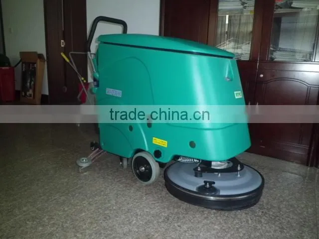 Electric floor scrubber, with double 12V 140Ah battery