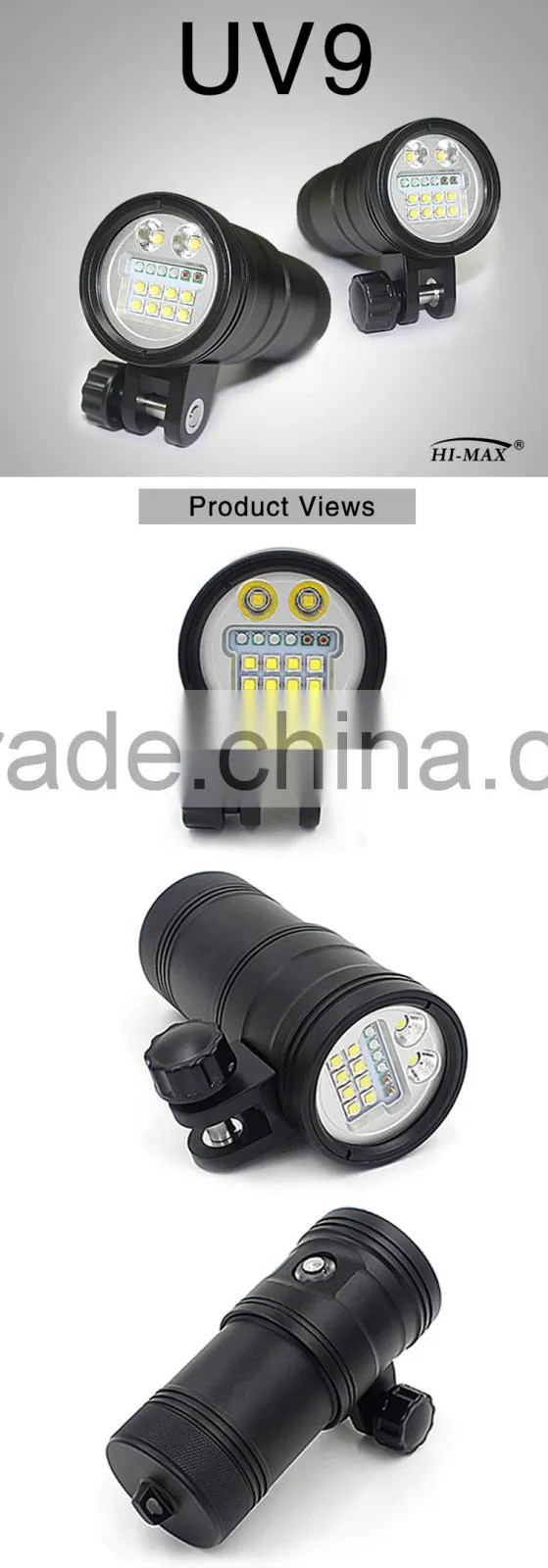 HI-MAX UV9 high intensity Scuba 5000lm Diving Video light