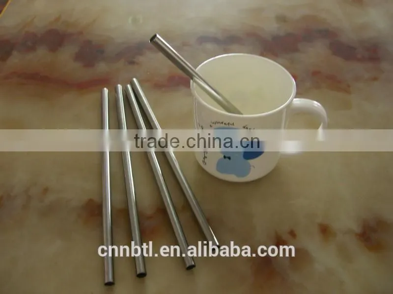 Stainless Steel Straws 21cm length x 6MM Diameter -Bent