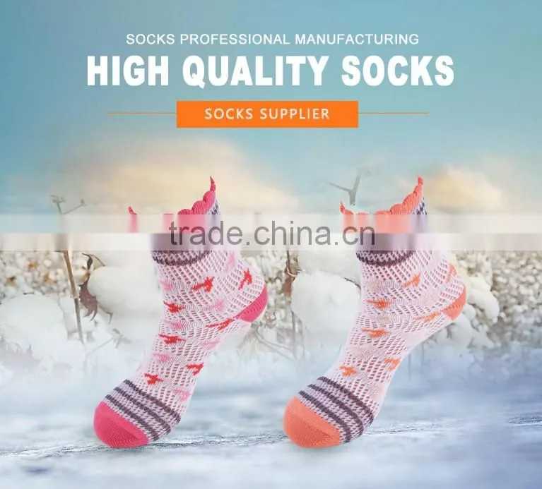 socks wholesale lady jaquard Rumi Socks with pointelle pattern/custom sock