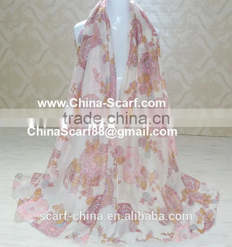 Wholesale viscose flower fashion scarf