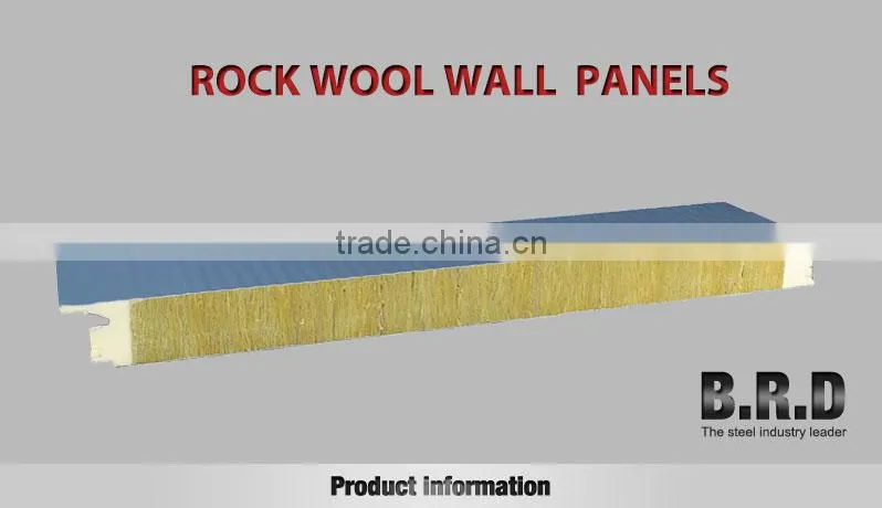lightweight heat resistant wall foam protection / rockwool / roofing tile sandwich panels
