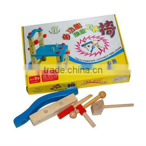 27*10.5*22.5cm Top Quality Wooden Tool Shelf Toy with Promotions
