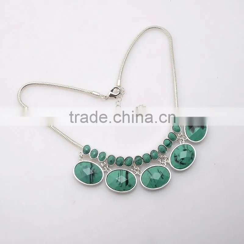 Hot sale cheapest bulk green resin ruby series statement jewelry set