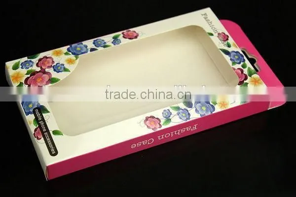 New customized Design Luxury Cardboard Cell Phone Case Packaging With PVC Window