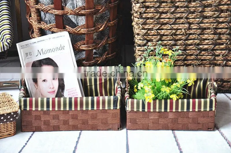 7 hand woven - pastoral style - straw - Storage Basket - Storage Basket - water basket - sundry basket - woven basket