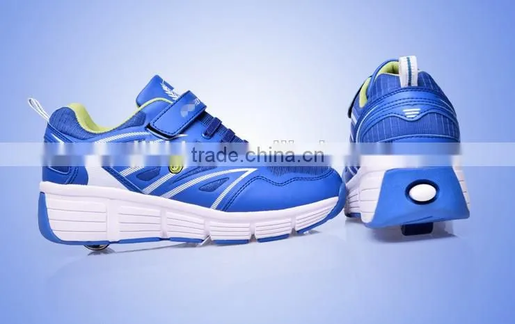 wholesale original brand name shoes skate, kids sport roller shoes with retractable wheels factory in china