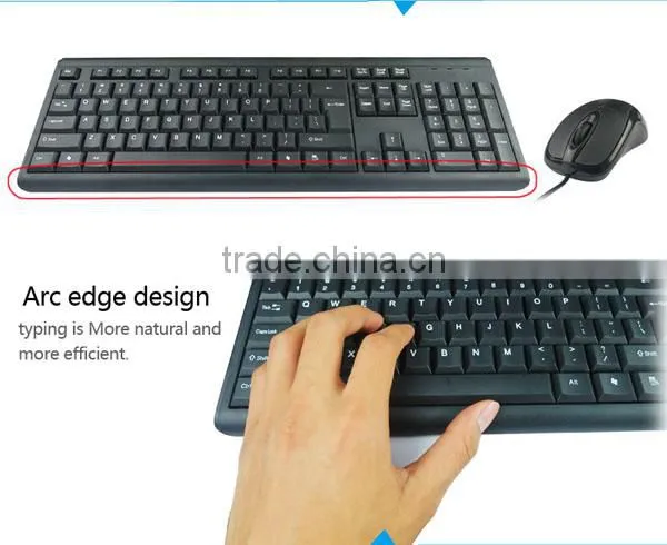 Korean keyboard 106 Keys wired keyboard mouse combo waterproof keyboard mouse combo