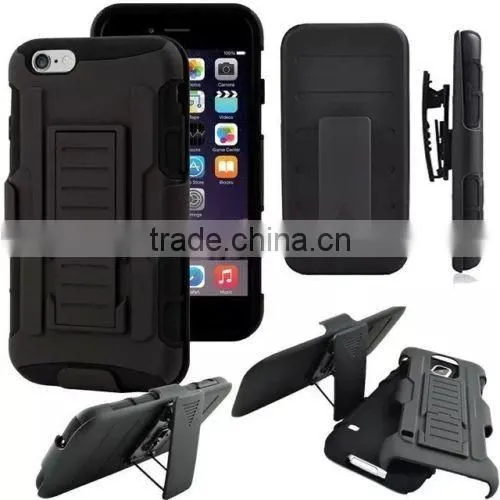 TPU+PC Future Armor Shockproof Hybrid Hard Case Cover + Holster Case For iphone6 Waterproof 3 in 1