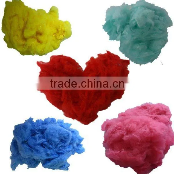 Colorful recycled polyester staple fiber