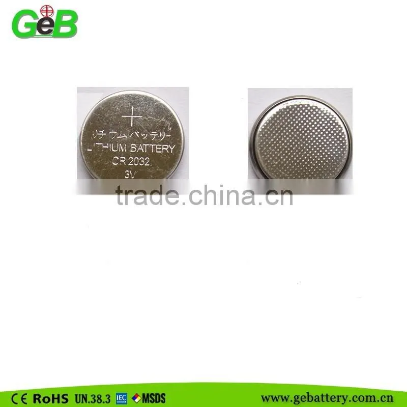 2016 GEB environment 3V LiMn CR2032 button battery