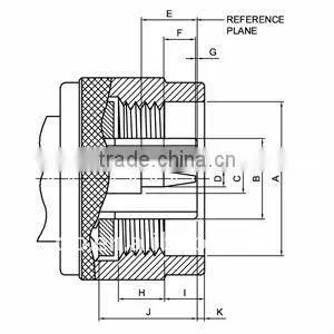 RF Connector - 50 ohm rf cable crimp N Connector