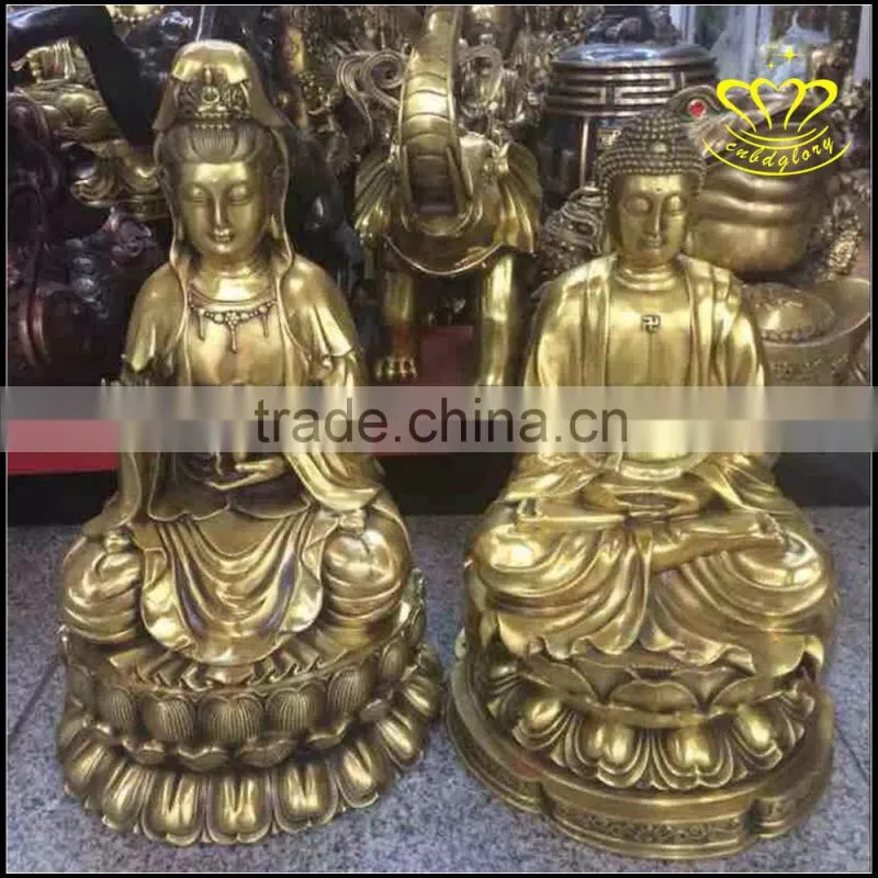 Maitreya Buddha casting bronze statue of the temple of the temple worship Buddha sculpture