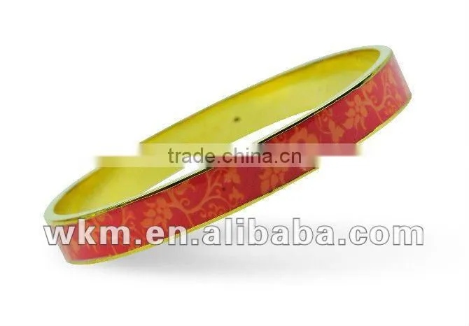 Gold plated and heat printing bangle