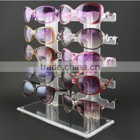 Custom size clear acrylic eyewear stand