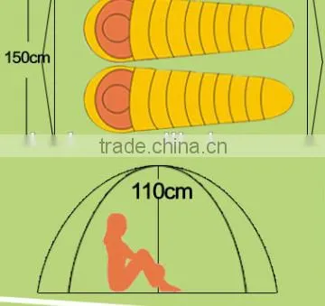 2 Person Double Layers Aluminum Pole Camping Tent