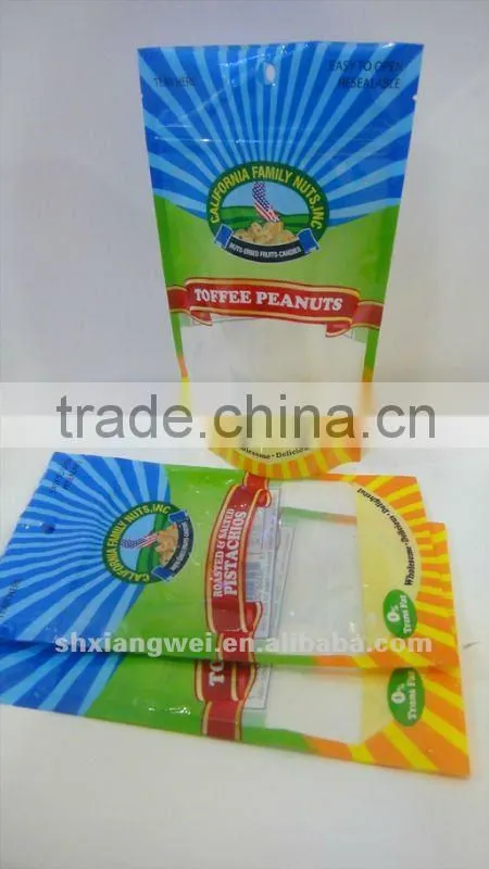 Center hole side die cut zipperlock stand up pouches