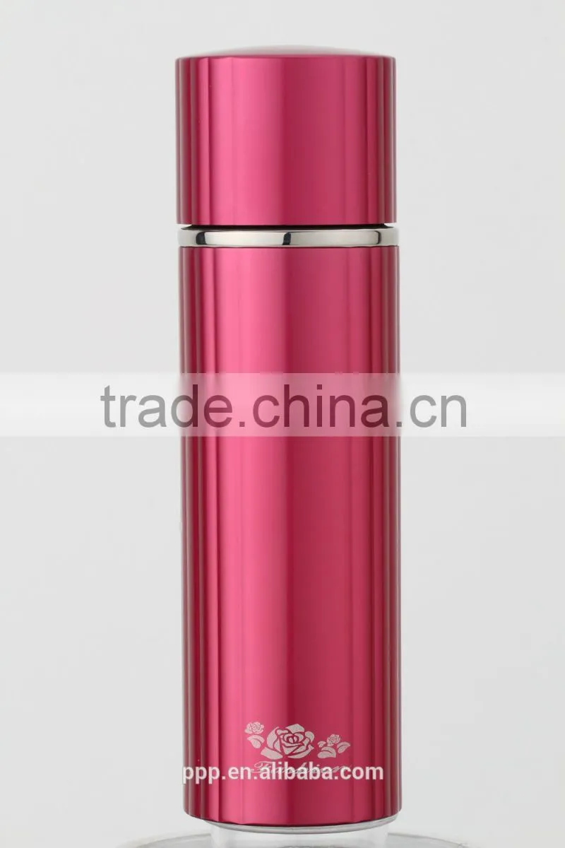 Metal flask with ripple surface/ thermos flasks with pump/thermos flask with button lid
