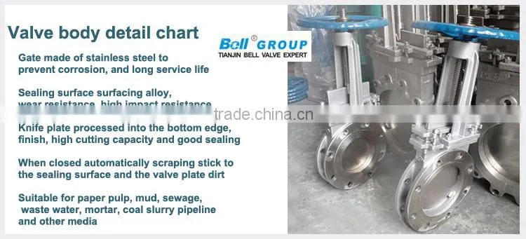 4 inch water knife gate valve with prices