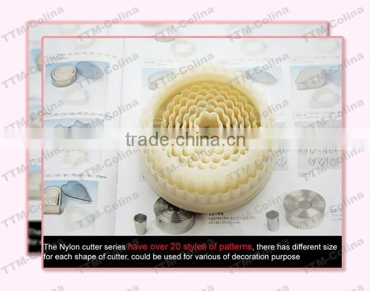 Plastic biscuit cutter smooth edge nylon flower shape cookie cutter