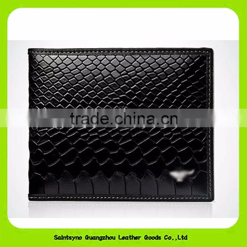 16419 England style Bi-fold Faux Leather multipurpose wallet for men