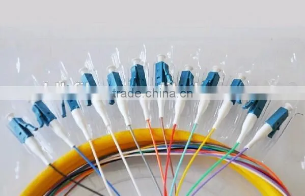 LC single-mode 12core 1.5m high ferrule colorful fiber optic bundle pigtail