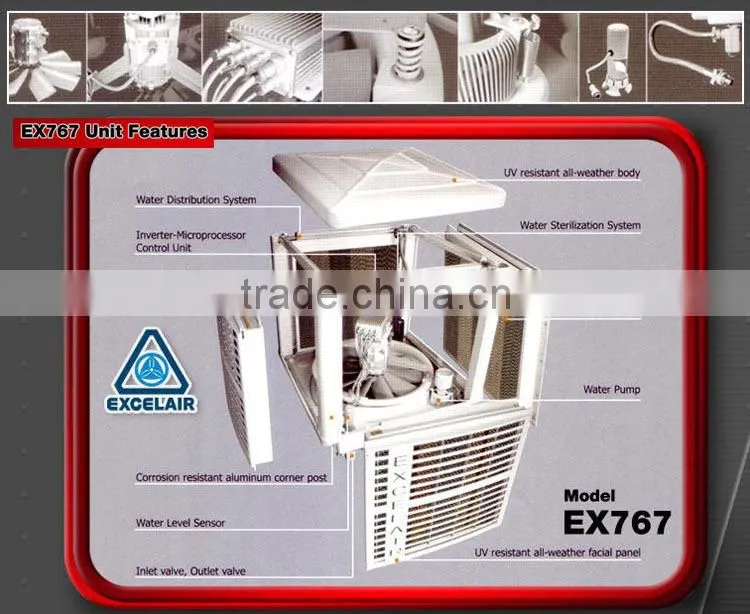 swamp evaporative air cooler for plant