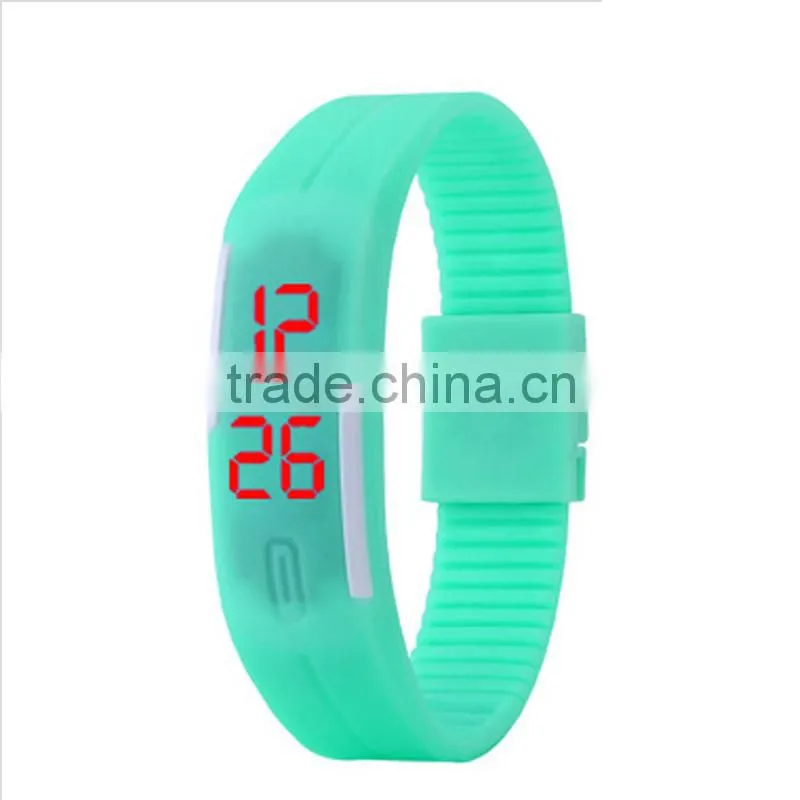 Promotional silicone led sport watch with customized LOGO