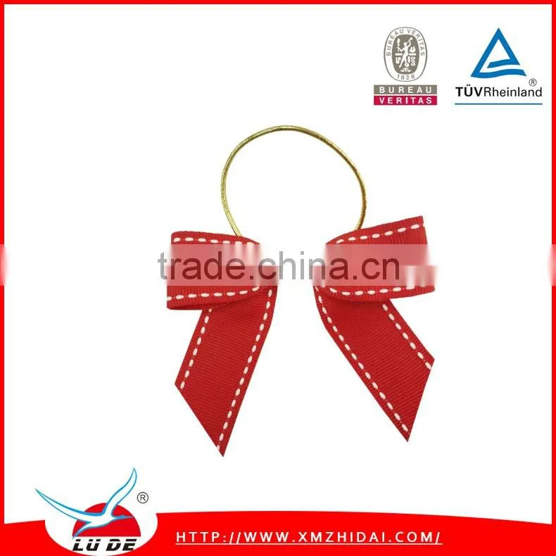 wholesale satin ribbon bow tie for packing food/drinks/comestics