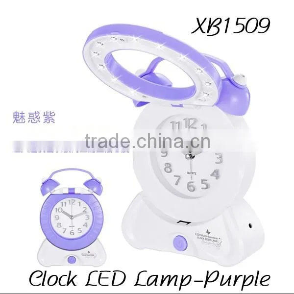 High quality 2016 wholesale LED Desk Lamp with Alarm Clock Modern Bedroom/Living room LED night Light with clock