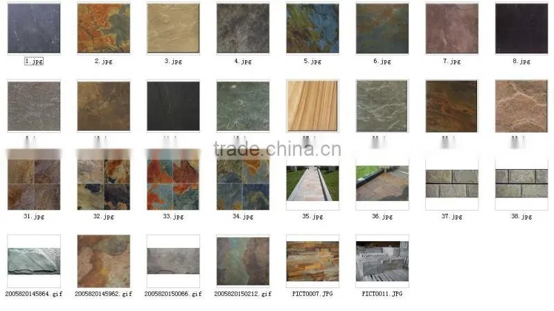 Exterior wall slate tile culture stone slate tray