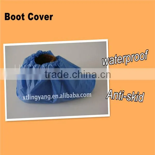 3grams blue disposable printed plastic overshoes